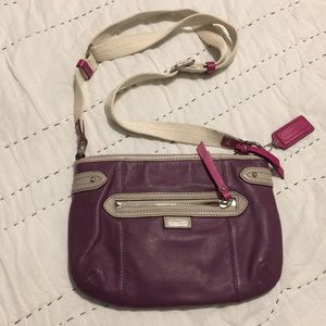 Purple coach purse